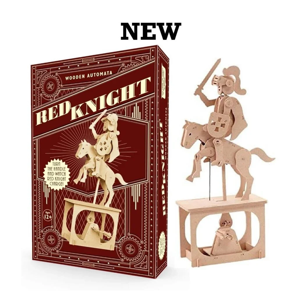 NEW Wooden Toy Knight Automatron Automata 3D Puzzle Engineering Machine STEM Gea